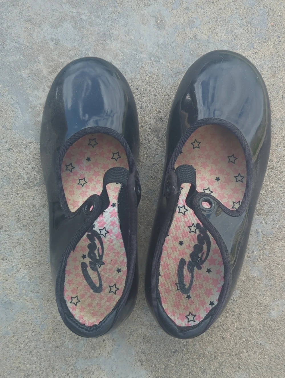 Capezio Black Patent Kids Mary Jane Slip-On Shoes
